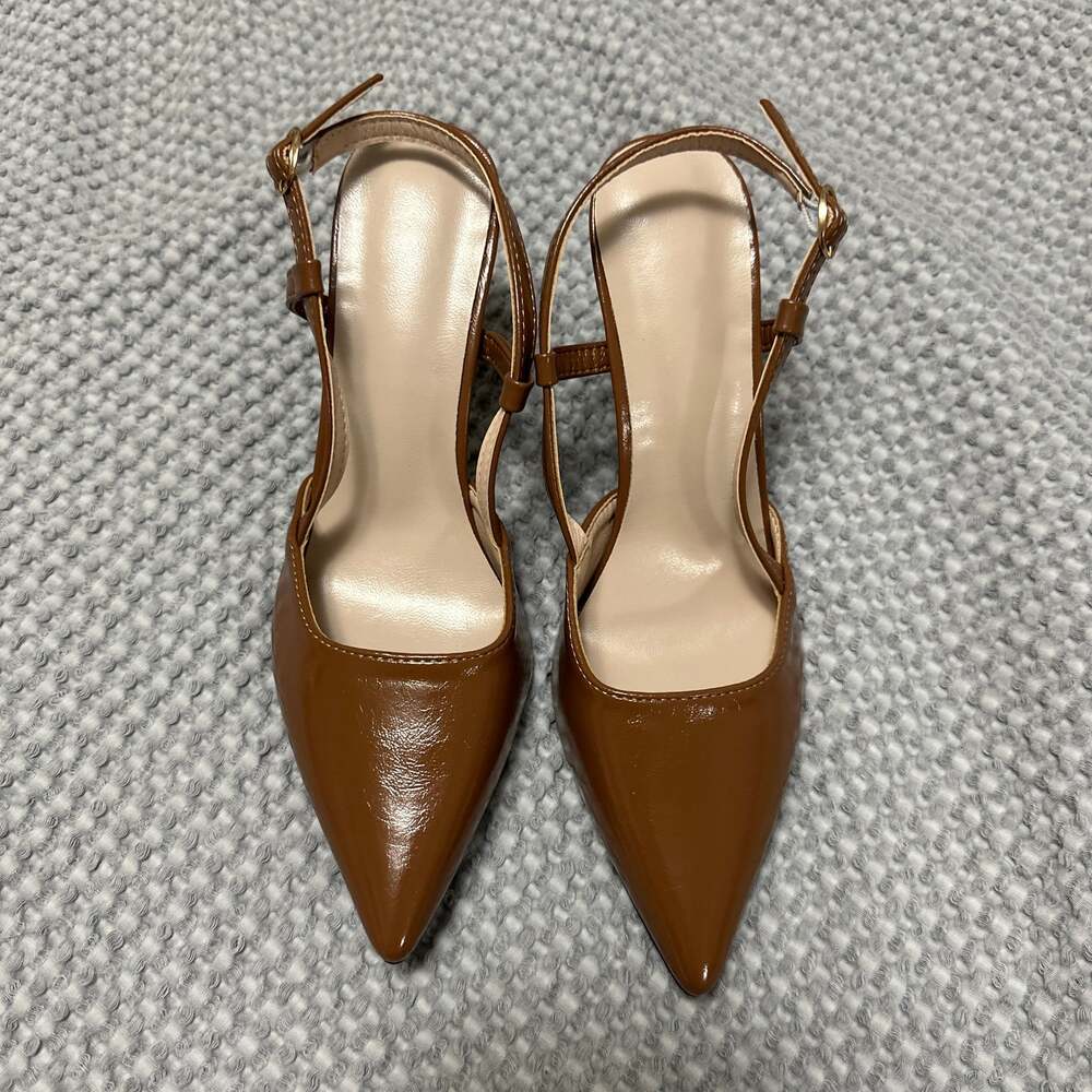 Amazon.com | Zamikoo Women's 65MM Heel Slingback Shoes Ankle Strap Mid Heel Dres